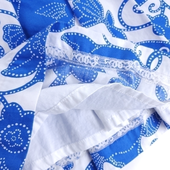 Lilly Pulitzer White Label Blue White Floral  Yellow Belted Pocketed Dre… - Picture 12 of 16